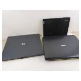 Lot of 3 Laptop Computers - Untested/As is