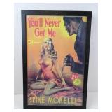 Vintage "Youll Never Get Me" Framed Book Poster