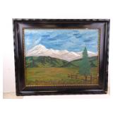 Landscape Painting By G. Schrier in Frame 30" x