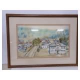 "1910 School" Watercolor Painting by Wes Hamlin