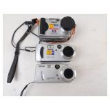 Three Sony Cybershot Digital Cameras