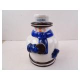 Oreo Brand Cookie Snow Man Ceramic Lidded Treat