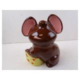 Vintage Mouse With Cheese Ceramic Lidded Cookie