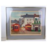 French Town Framed Art Print by Roys 27" x 22"