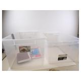 Lot of 2 Storage Totes - Missing Lids & One has