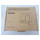 New Bamboo Multi Device Cord Organizer in Box