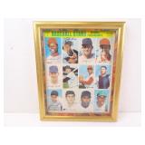 1969 MLB Player Baseball Photo Stamps in Frame