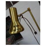 Brass Colored Floor Reading Lamp