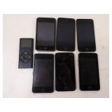 Lot of 7 Apple iPods