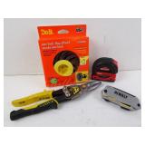 Lot of Tool Related Items - DeWalt Box Cutter