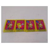 Lot of 4 Topps 1990 The Simpsons Sealed Wax Card