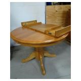 Pedestal Kitchen Table w/ Leaf 42" Wide - No