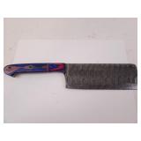 MHS Cutlery Damascus Blade Butchers Knife -