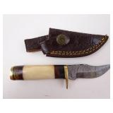 MHS Cutlery Hooked Blade Bone Handle Knife in