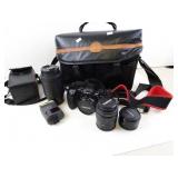 Minolta Maxxum 450si Date SLR Camera w/ Lenses