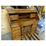Vintage Roll Top Desk with Chair - Comes Apart