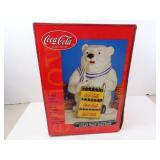 Coca-Cola 12.5" Ceramic Polar Bear with Bottles