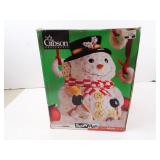 Gibson Snowman Ceramic Cookie Jar in Box