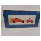 Fire Truck Pop Art by F. Allen in Frame 18" x