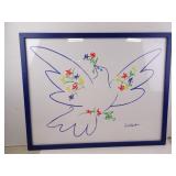 "Dove With Flowers" By Pablo Picasso Art Print in