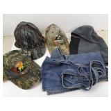 Lot of Hats & Denim Apron