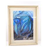 Blue Trees Art Painting In Frame by Siebers 21" x