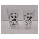 Lot of 2 Vintage Caribbean Club Madison WI Pint