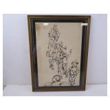 K. Kellor Brush Art Print 16" x 12" in Frame