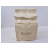 Vintage Bag Shaped Ceramic Lidded Cookie Jar