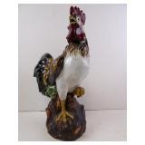 Large 17" Rooster Ceramic Statue