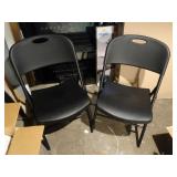 Lot of 2 Plastic Folding Chairs