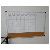 Wall Mounted Calendar Whiteboard & Corkboard -