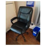Black Padded Rolling Office Chair