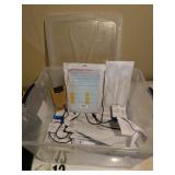 Tote of Misc Electronic Items - Charging Cords
