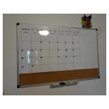 Wall Mounted Calendar Whiteboard & Corkboard -