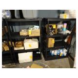Lot of 2 Plastic Shelving Units 3ft Wide -