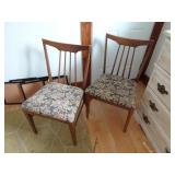 Lot of 2 Upholstered Floral Chairs
