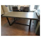 Grey Wood-Grain Style Desk Table 72"x36"x30"