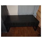 Black Storage Coffee Table - Lid Is Broken