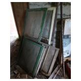 Lot of Antique Windows - Dirty/In Barn