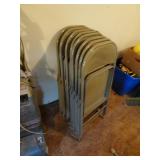 Lot of 8 Folding Metal Chairs