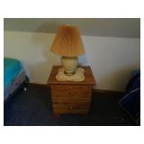 End Table w/ Drawers & Lamp