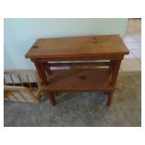 Lot of 2 Small Wood Benches