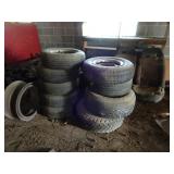Lot of Misc Sized Tires / Rims in Barn