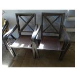 Lot of 6 Metal Patio Chairs