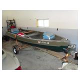 Vintage Herters Model Hudson Bay Boat & Trailer