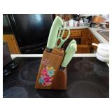 Pioneer Woman Knife Block w/ Knives