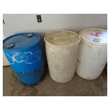 Lot of 3 Plastic Drums