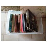 Lot of Vintage 33rpm Vinyl Records in Tote