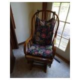 Glider Rocker w/ Floral Seat Pad